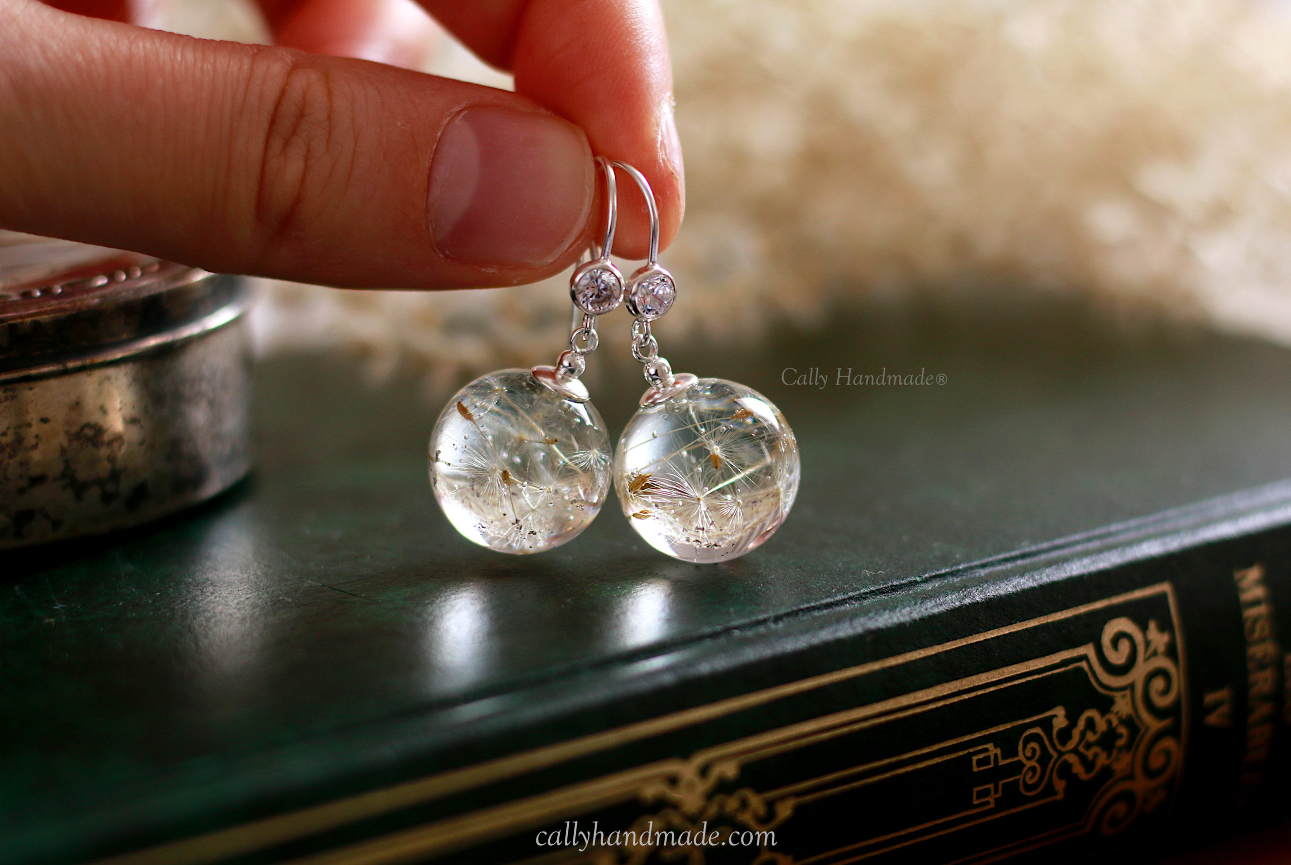 bo wish01 boucle d oreilles pissenlits callyhandmade