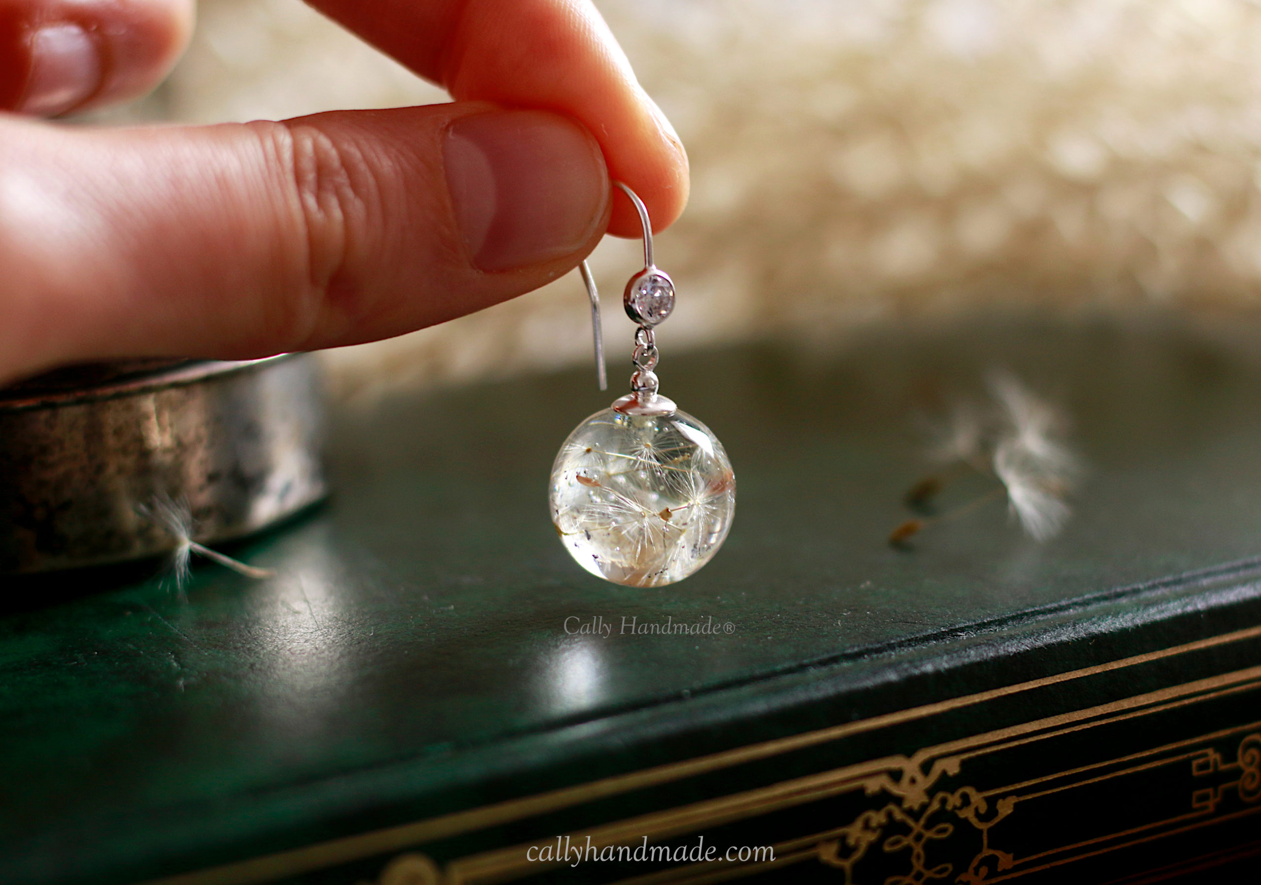 bo wish02 boucle d oreilles pissenlits callyhandmade