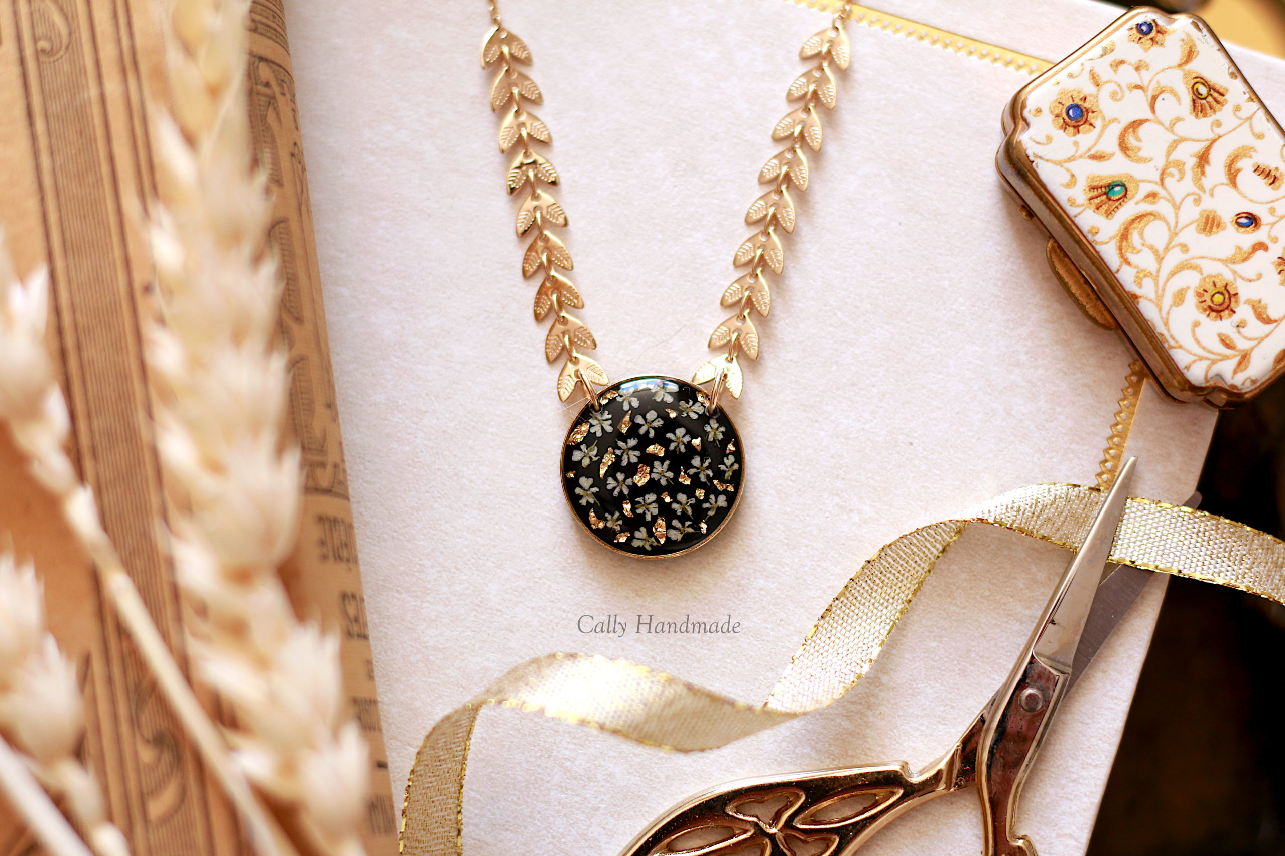 collierépideblé1 collier plaqué or épis de blés