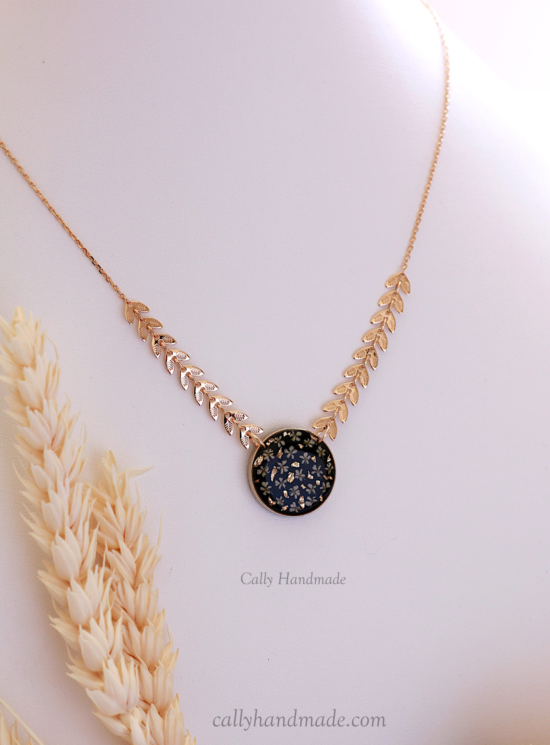 collierépideblé4 collier plaqué or épis de blés