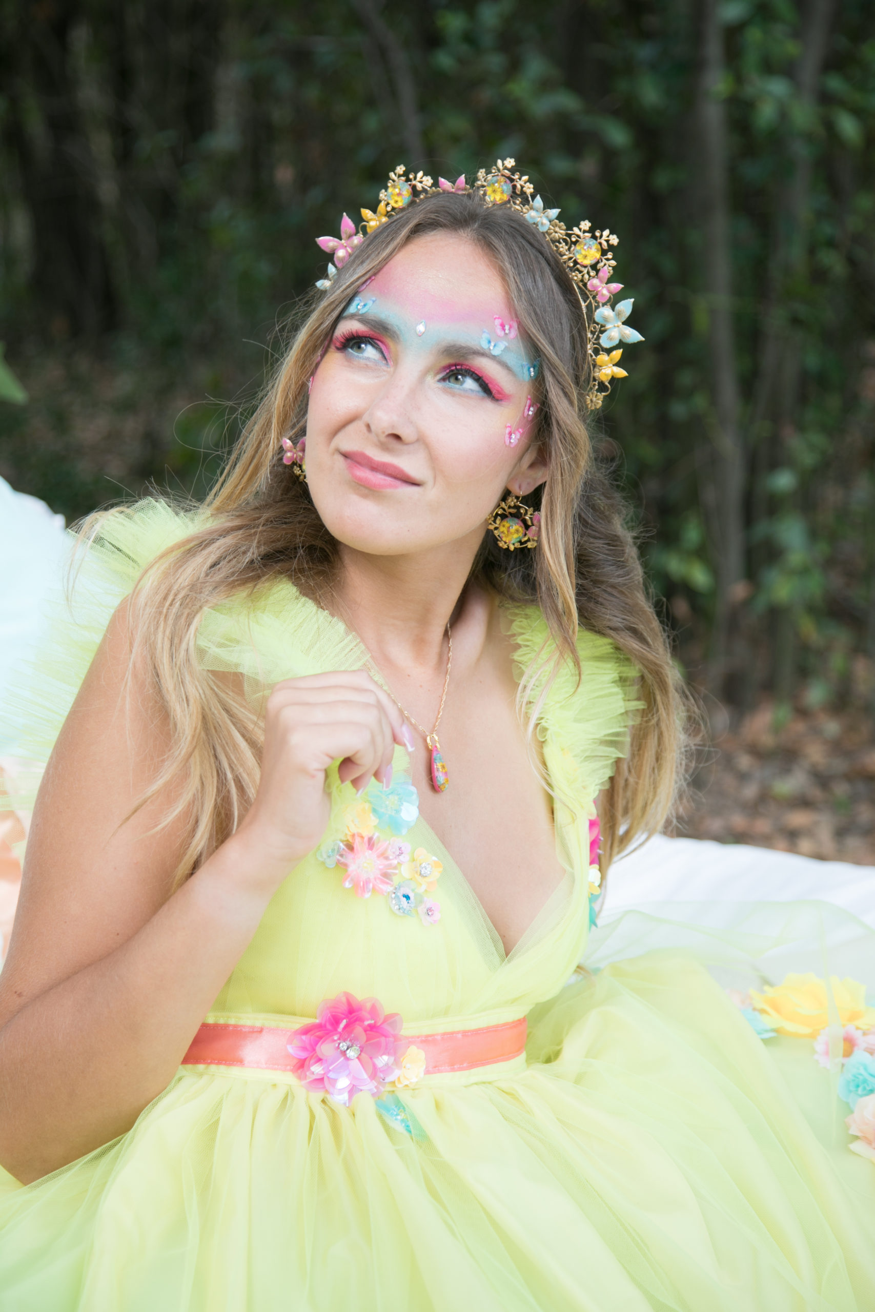 DMP_8617 tiare butterfly papillon estampes laiton plaqué or fleurs séchées